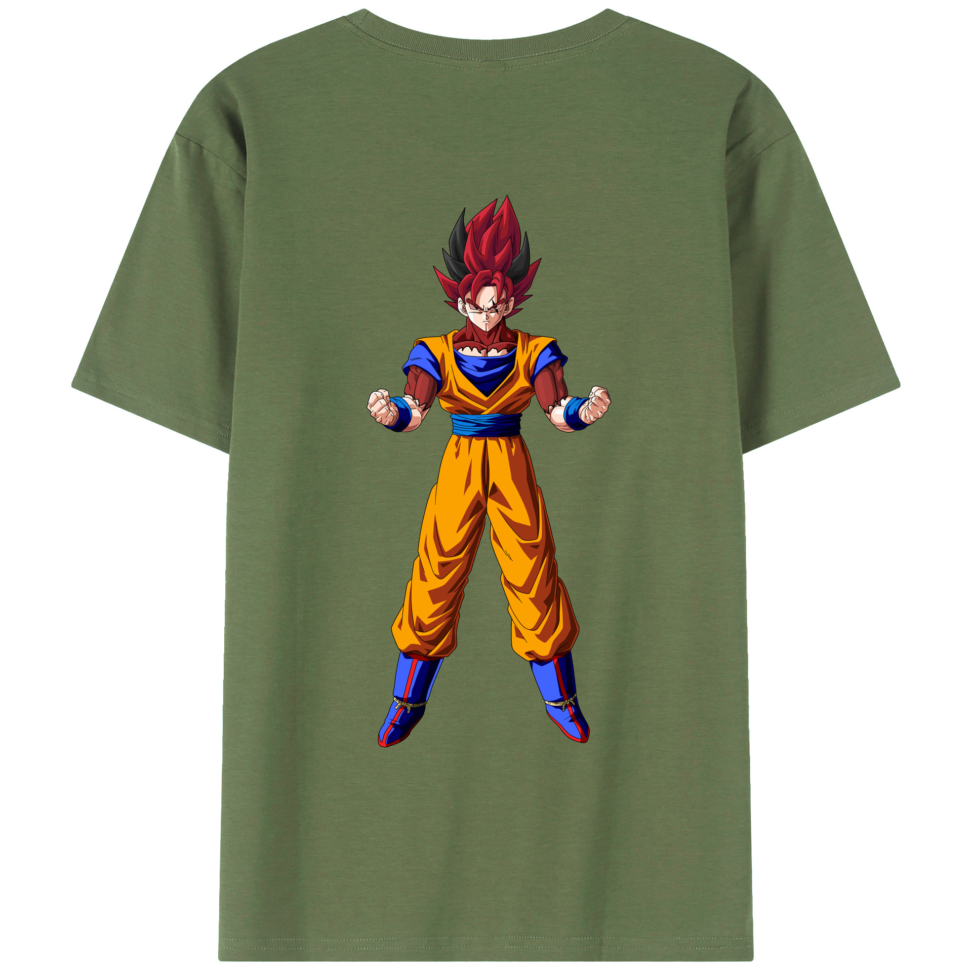 （画像用） ドラゴンボール 孫悟空（そん ごくう）Son Goku カカロット DRAGON BALL Kakarotto 綿100％ メンズ半袖Tシャツ（バックプリント） 通気性